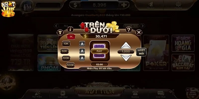 Mini Game Trên Dưới - Hướng Dẫn Cách Chơi Để Nhận Thưởng